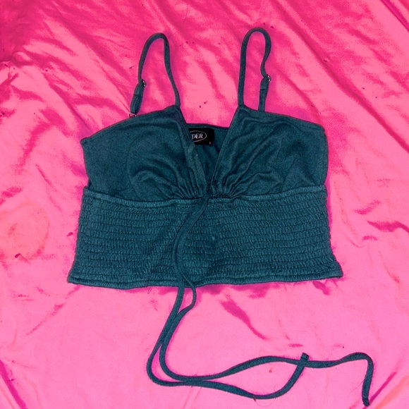 Cider Tops - Sea Blue Crop Top SIZE LARGE 🌊